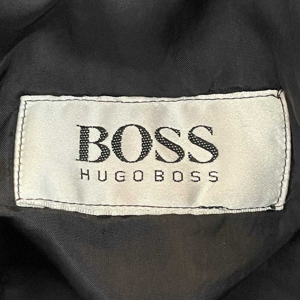 Hugo Boss Men's Black Cashmere Wool Blend Full Zip Winter Bomber Jacket Size XL - Picture 4 of 9
